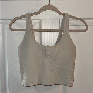 Lululemon Ribbed Cream Tank Crop Top